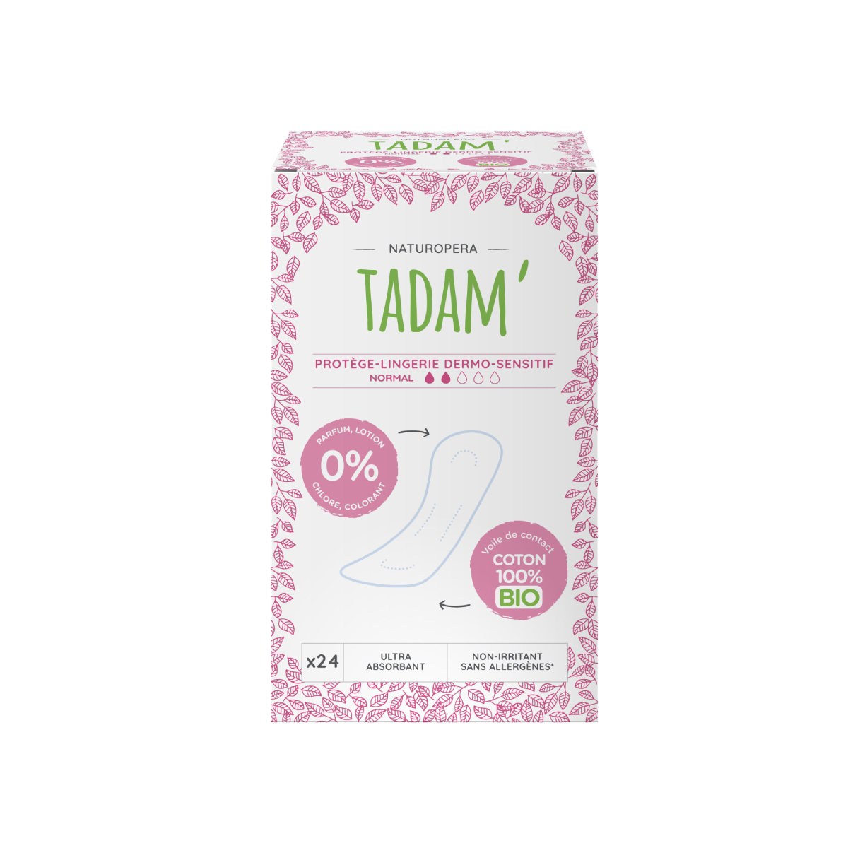 Tadam Dermo sensitivní slipové vložky z BIO bavlny normal 24 ks Tadam