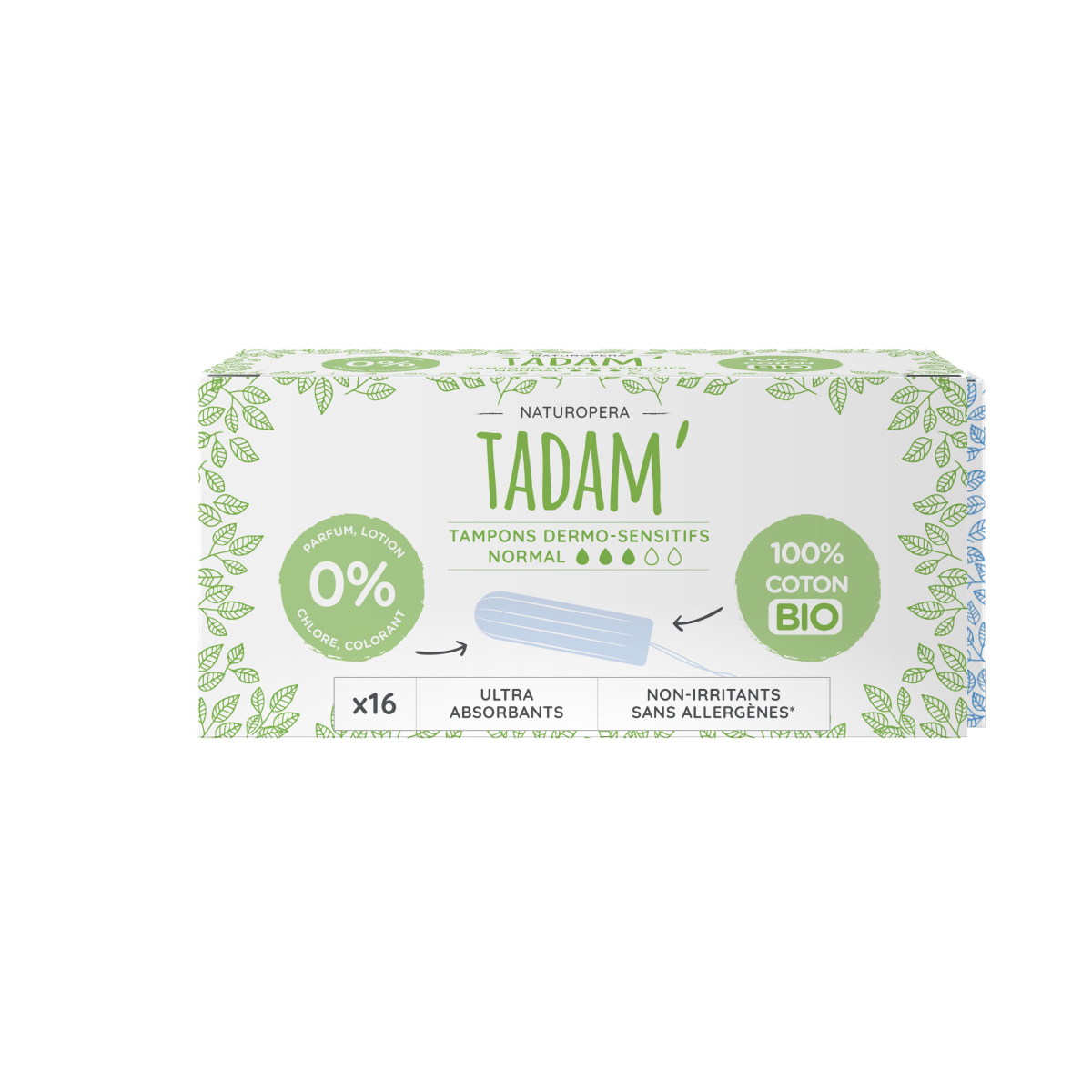 Tadam Dermo sensitivní tampony z BIO bavlny normal 16 ks Tadam