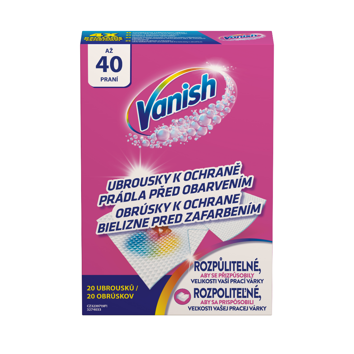 Vanish Color Protect Ubrousky 20 ks Vanish