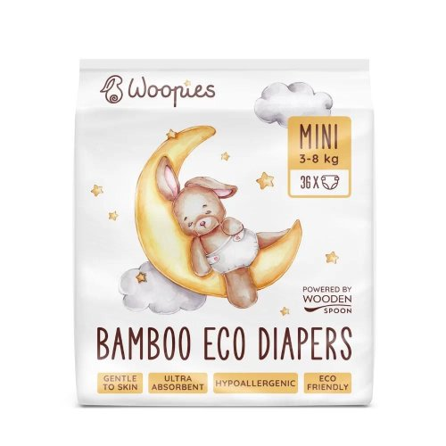 WoodenSpoon Woopies Mini 3-8 kg eko pleny 36 ks WoodenSpoon