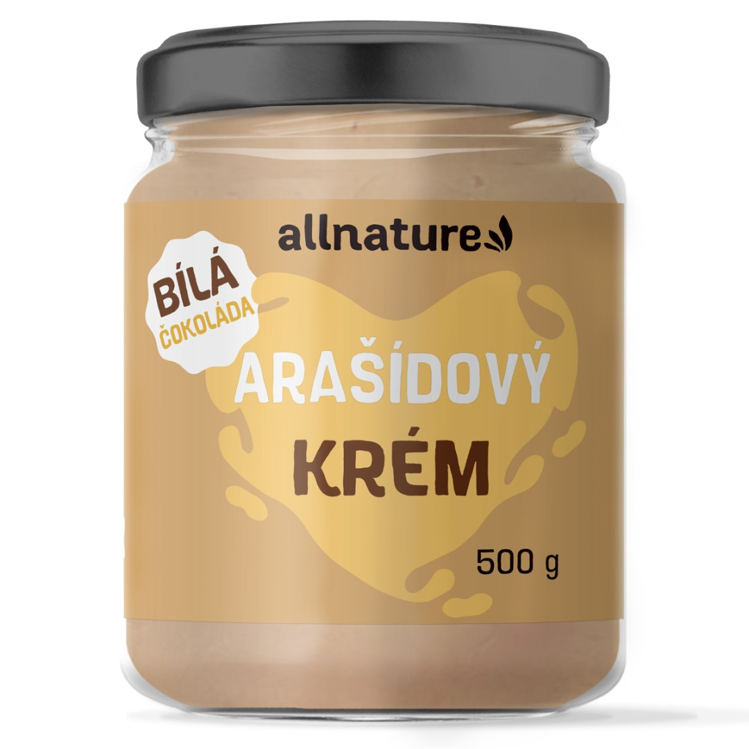 Allnature Arašídový krém bílá čokoláda 500 g Allnature