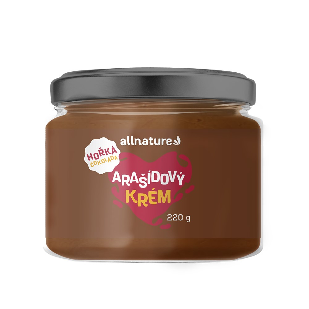 Allnature Arašídový krém hořká čokoláda 220 g Allnature