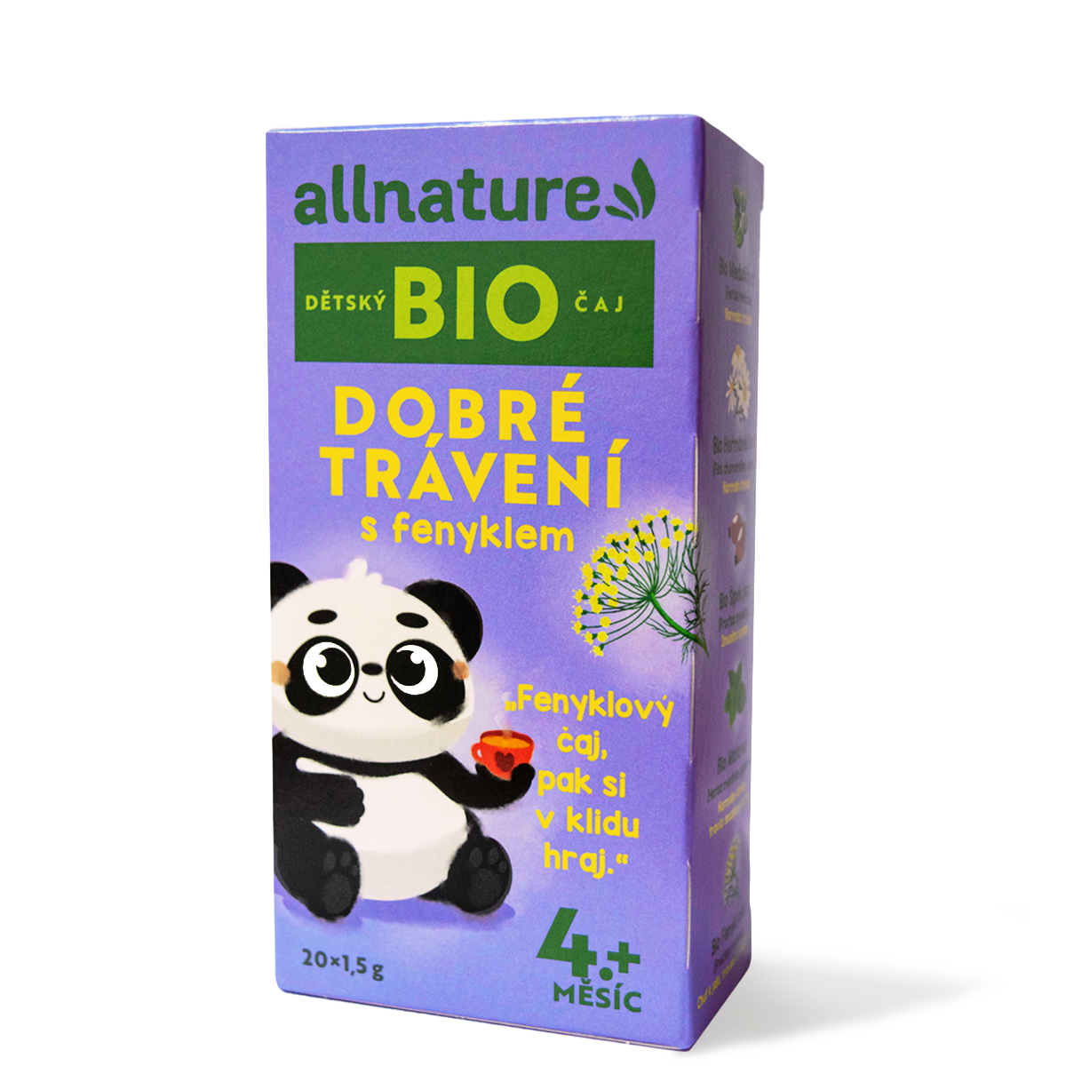 Allnature BIO Dobré trávení s fenyklem dětský čaj 20x1