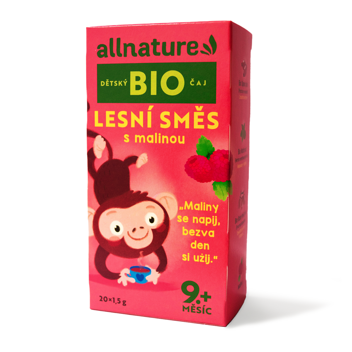 Allnature BIO Lesní směs s malinou dětský čaj 20x1