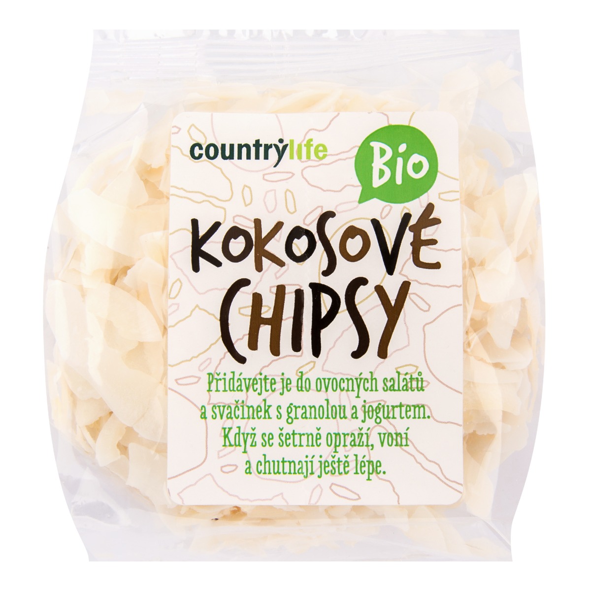 Country Life Chipsy kokosové BIO 150 g Country Life