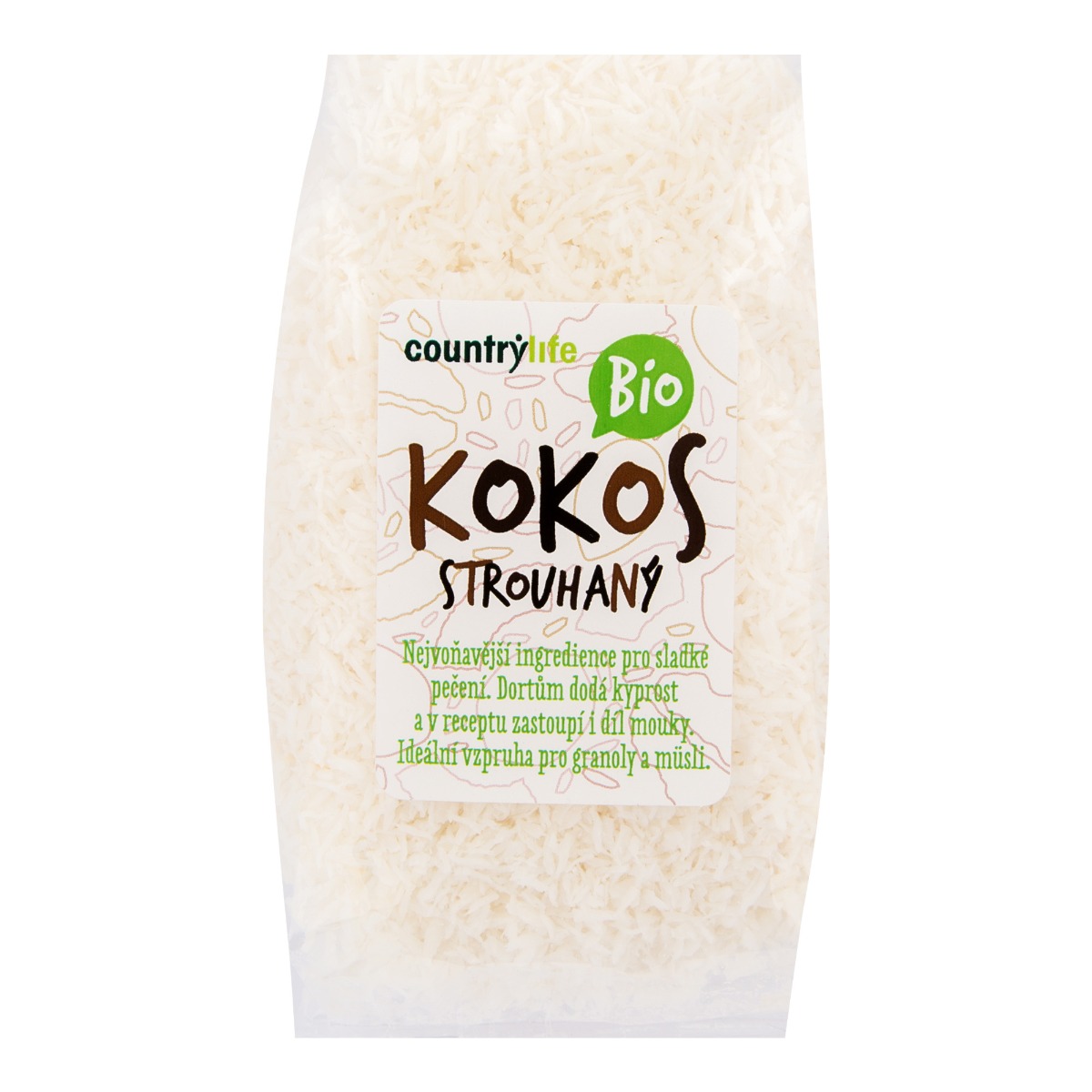 Country Life Kokos strouhaný BIO 200 g Country Life