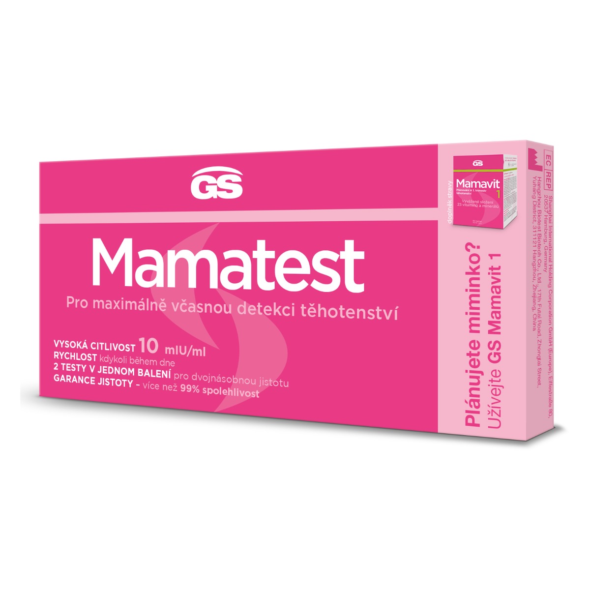 GS Mamatest těhotenský test 2 ks GS