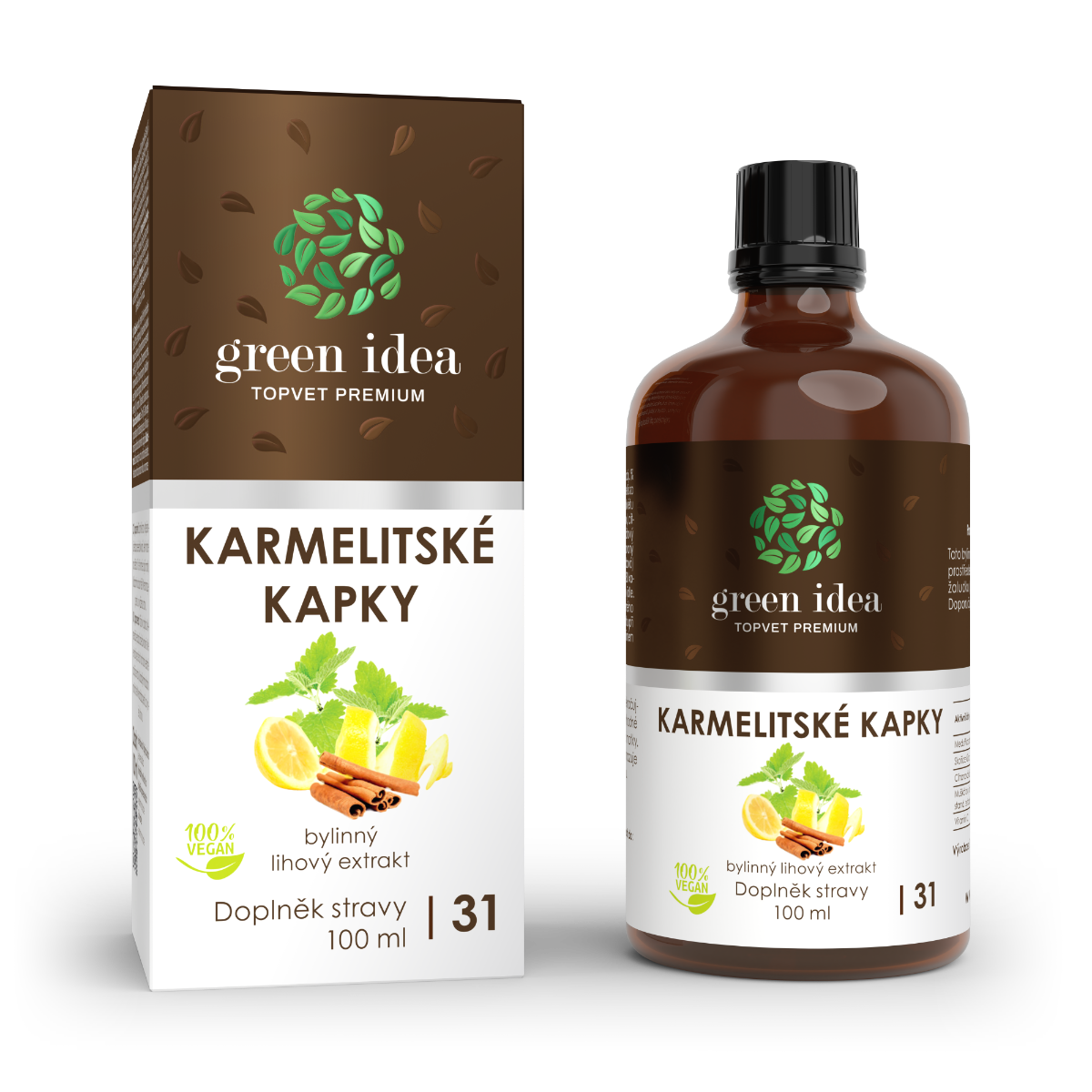 Green idea Karmelitské kapky 100 ml Green idea