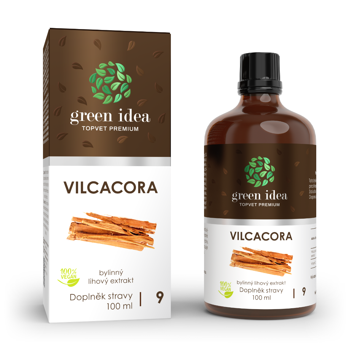 Green idea Vilcacora Kočičí dráp bylinný lihový extrakt 100 ml Green idea