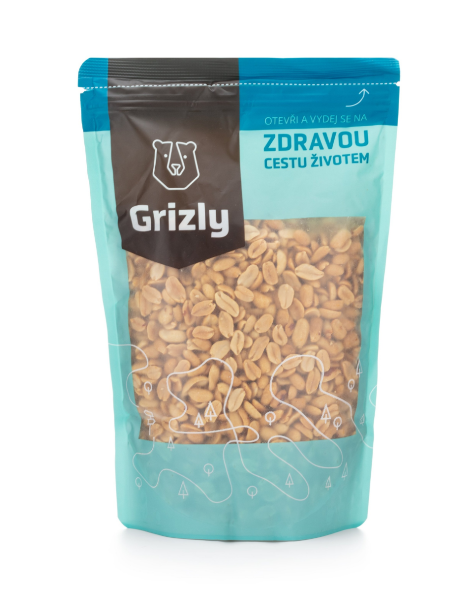 Grizly Arašídy pražené solené 1000 g Grizly