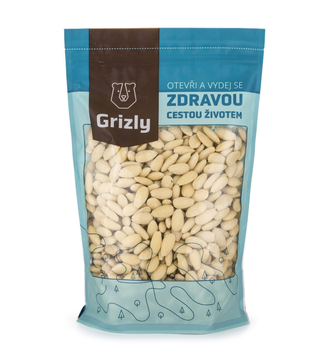 Grizly Mandle Natural Loupané 1000 g Grizly