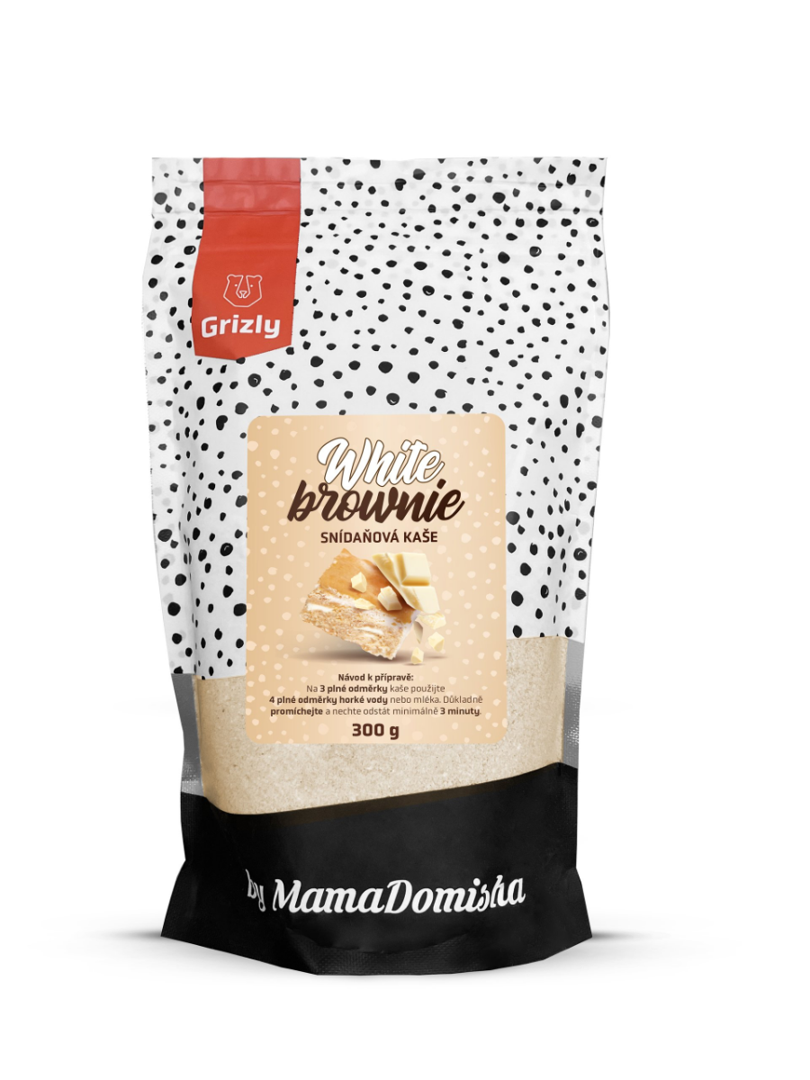 Grizly White Brownie by MamaDomisha snídaňová kaše 300 g Grizly