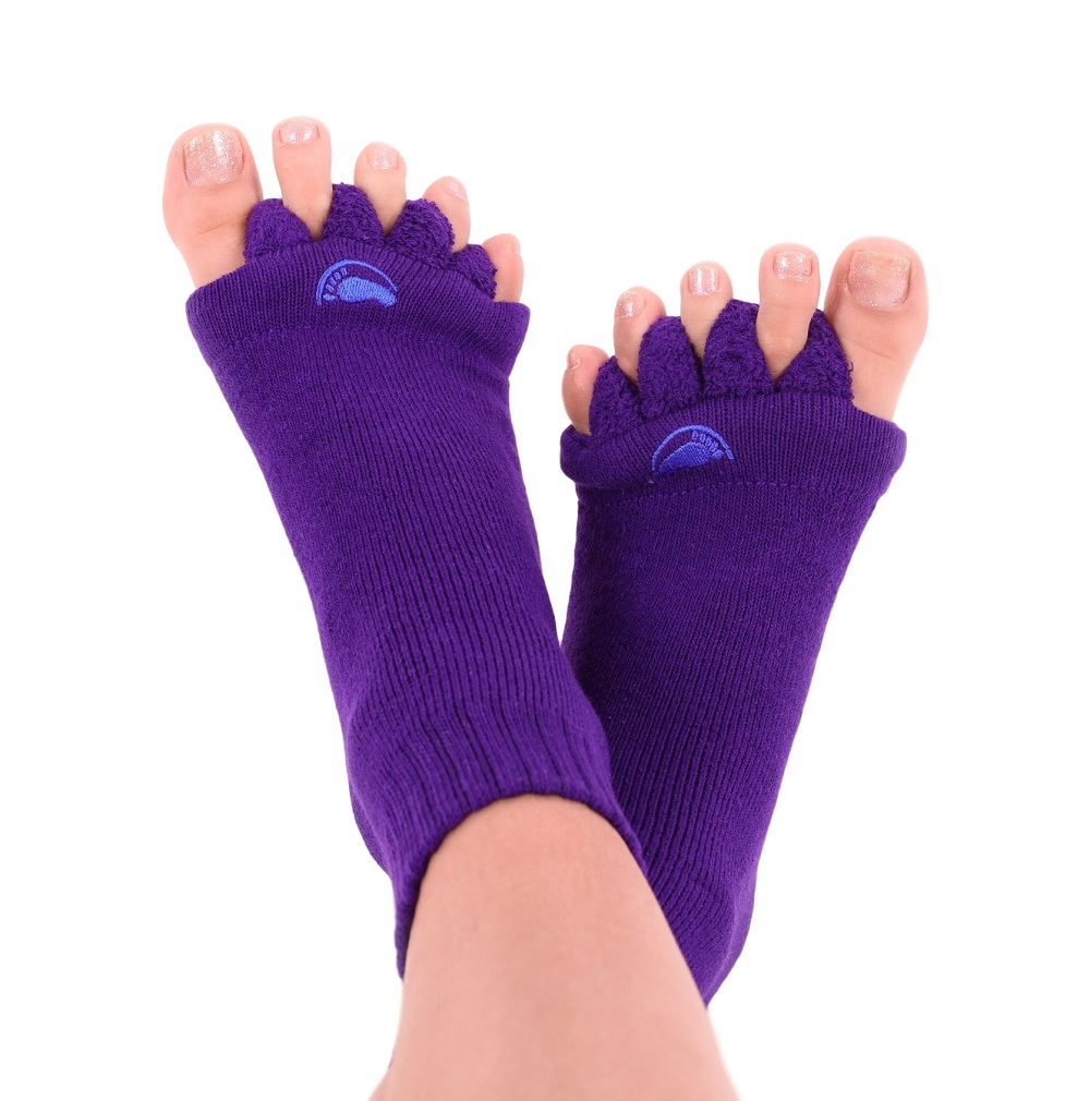 HappyFeet Adjustační ponožky Purple vel. M 1 pár HappyFeet
