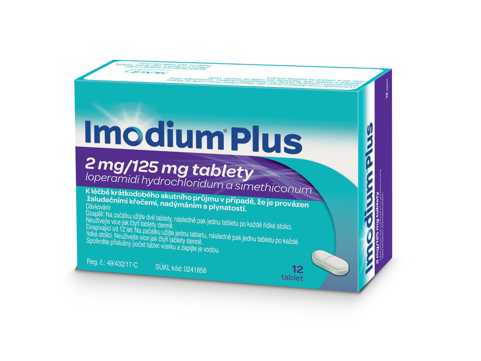 Imodium Plus 2 mg/125 mg 12 tablet Imodium