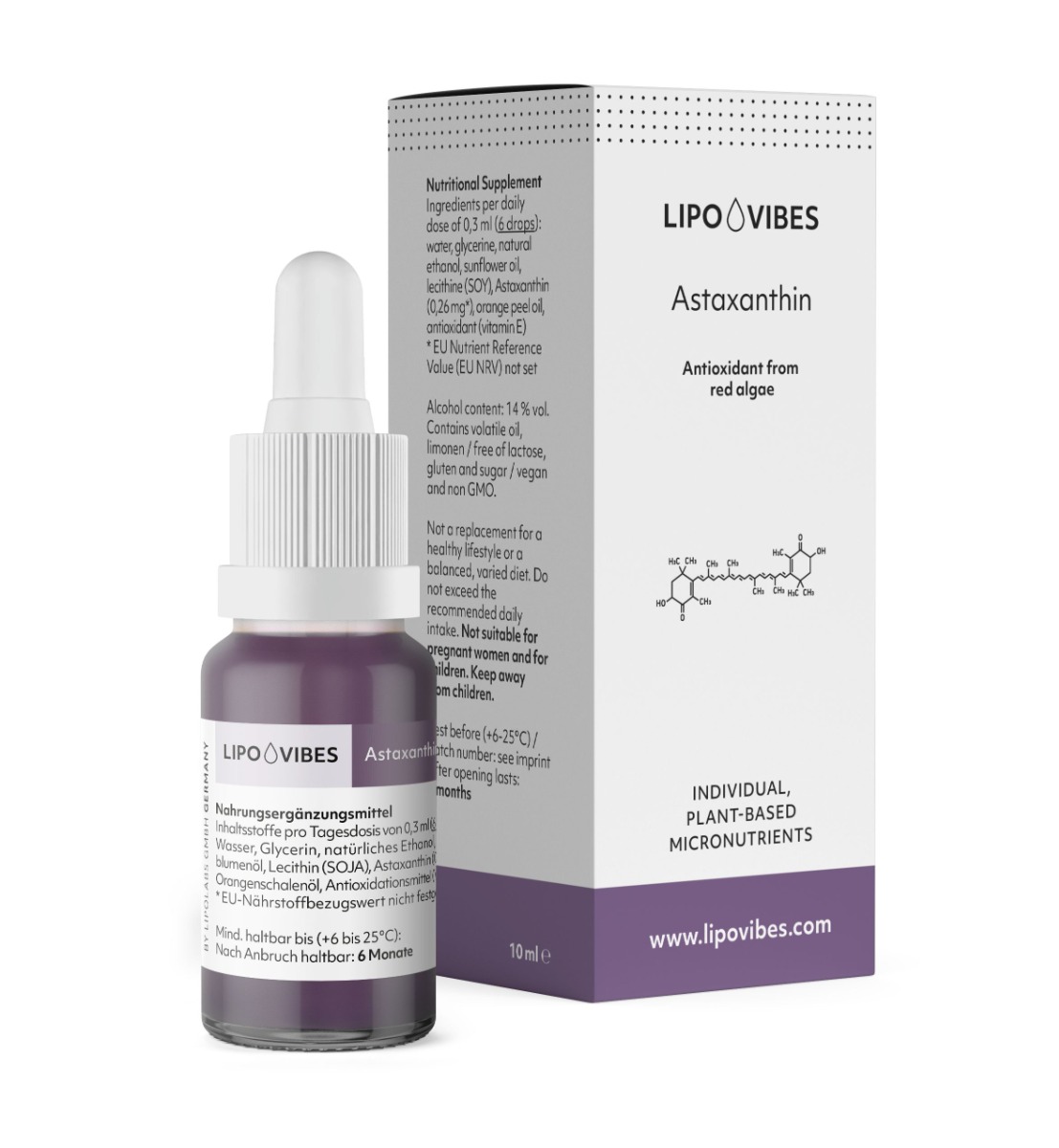 LipoVibes Pure Astaxanthin 10 ml LipoVibes