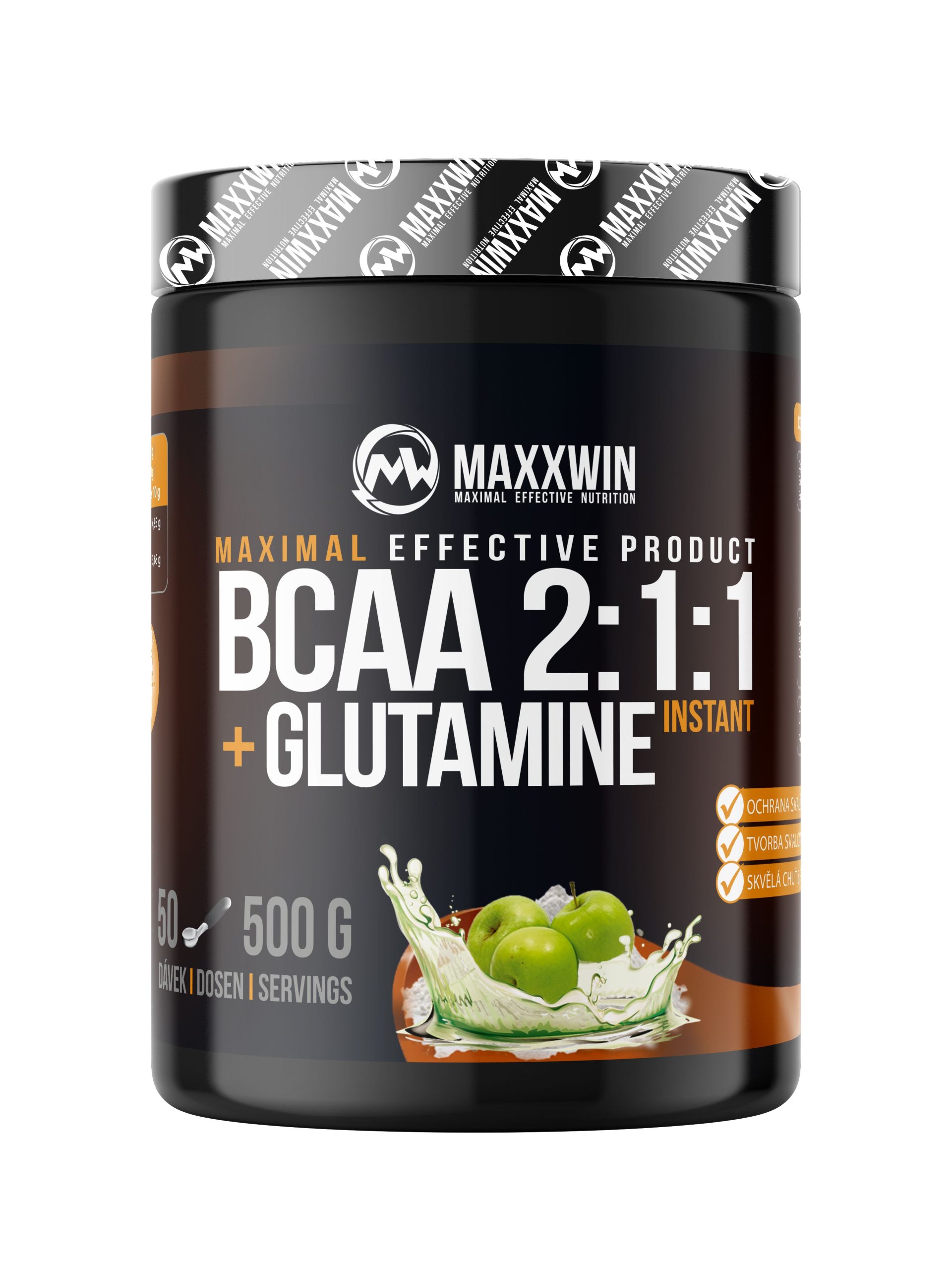 MAXXWIN BCAA 2:1:1 + Glutamine zelené jablko 500 g MAXXWIN