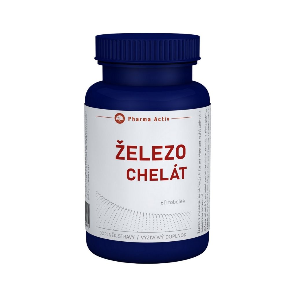 Pharma Activ Železo Chelát 60 tobolek + Liposomal C 1000 mg 15 sáčků Pharma Activ