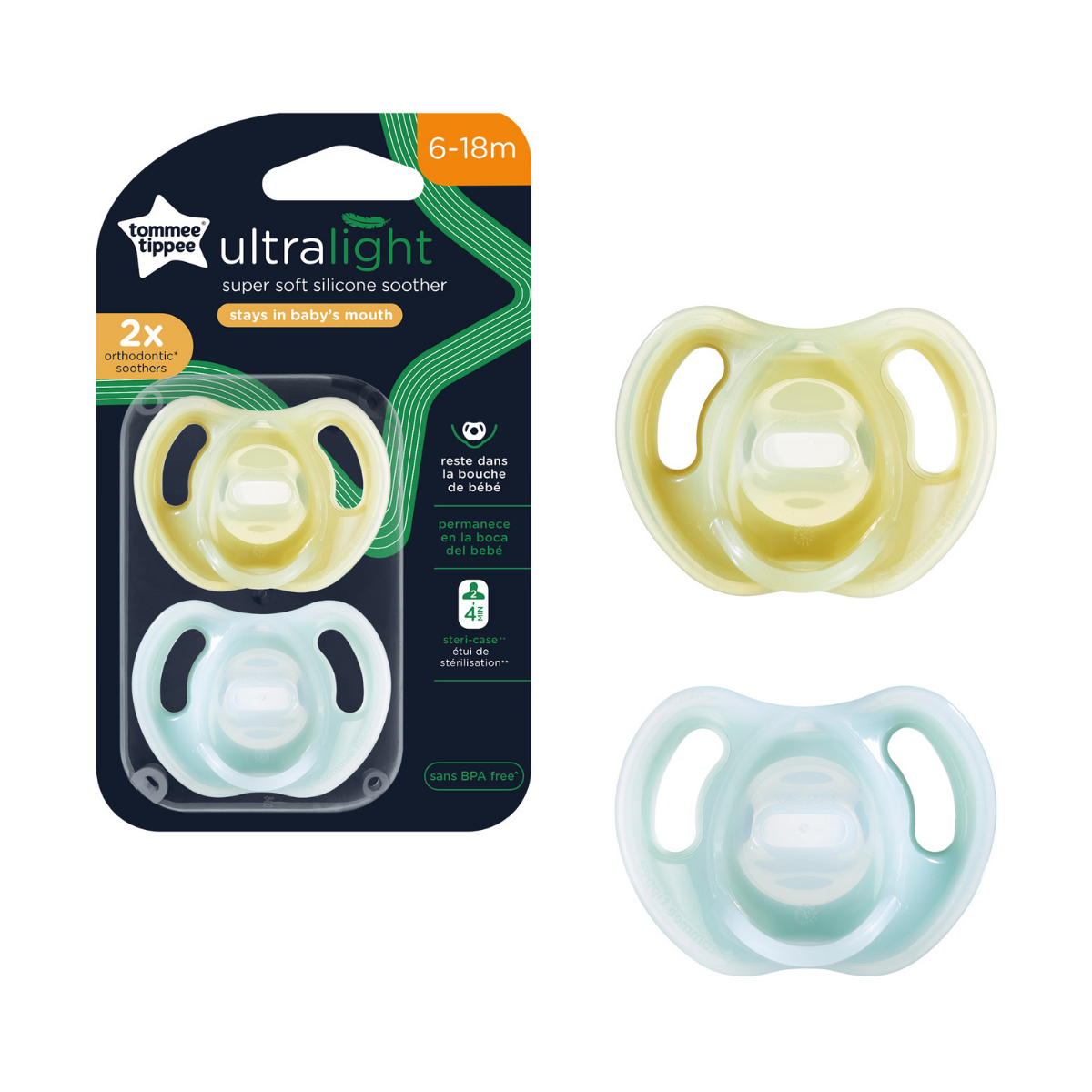 Tommee Tippee CTN Dudlík Ultra light 6-18m 2 ks Tommee Tippee