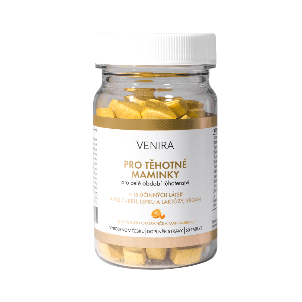 Venira Pro těhotné maminky 60 tablet pomeranč a mandarinka Venira