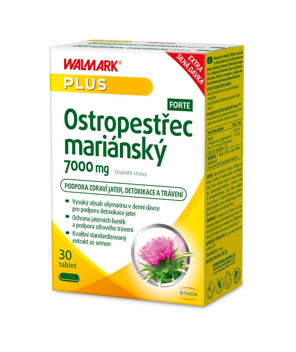 Walmark Ostropestřec mariánský 7000 mg 30 tablet Walmark