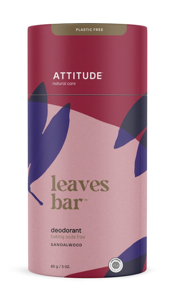 ATTITUDE Leaves bar Přírodní tuhý deodorant Santalové dřevo 85 g ATTITUDE