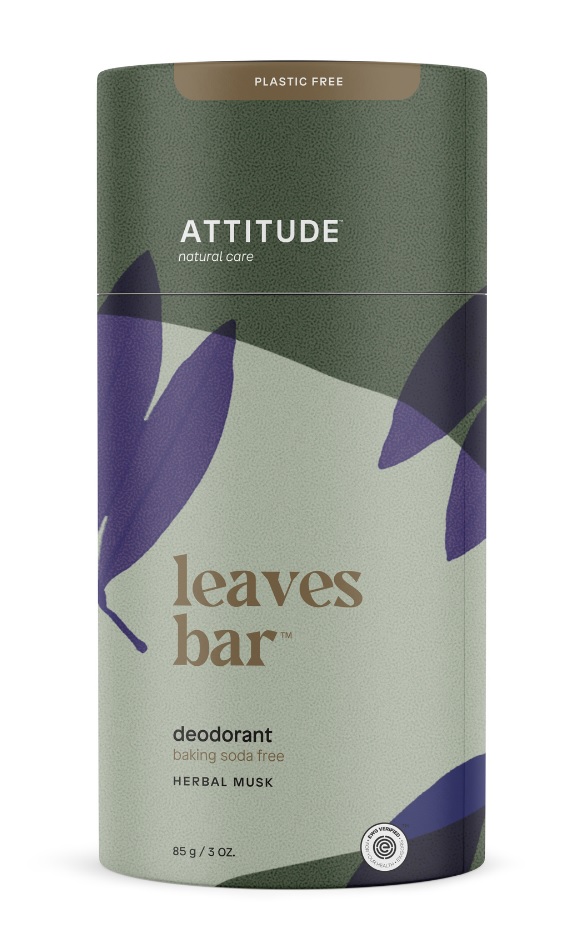 ATTITUDE Leaves bar Přírodní tuhý deodorant Vůně bylinek 85 g ATTITUDE
