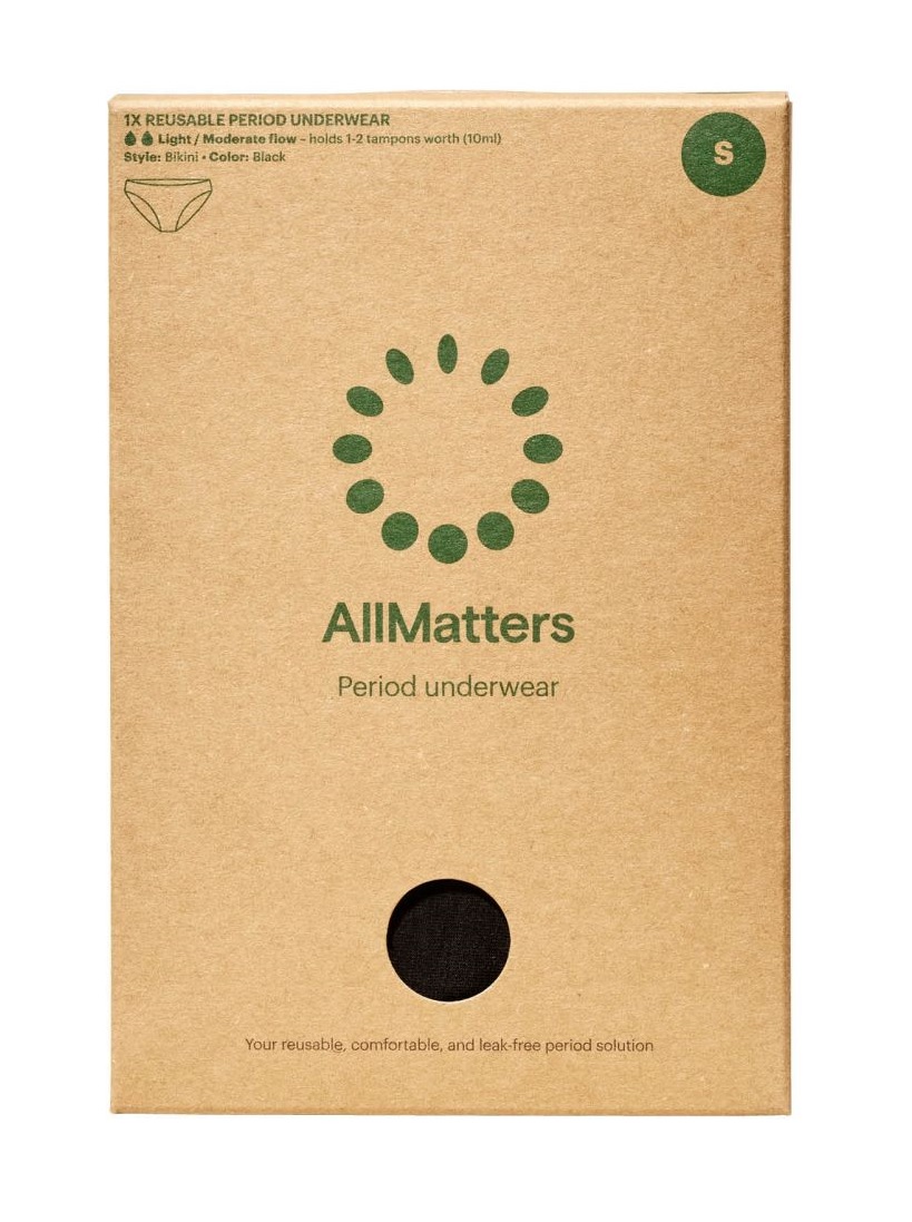 AllMatters Menstruační kalhotky - bikiny vel. S 1 ks černé AllMatters