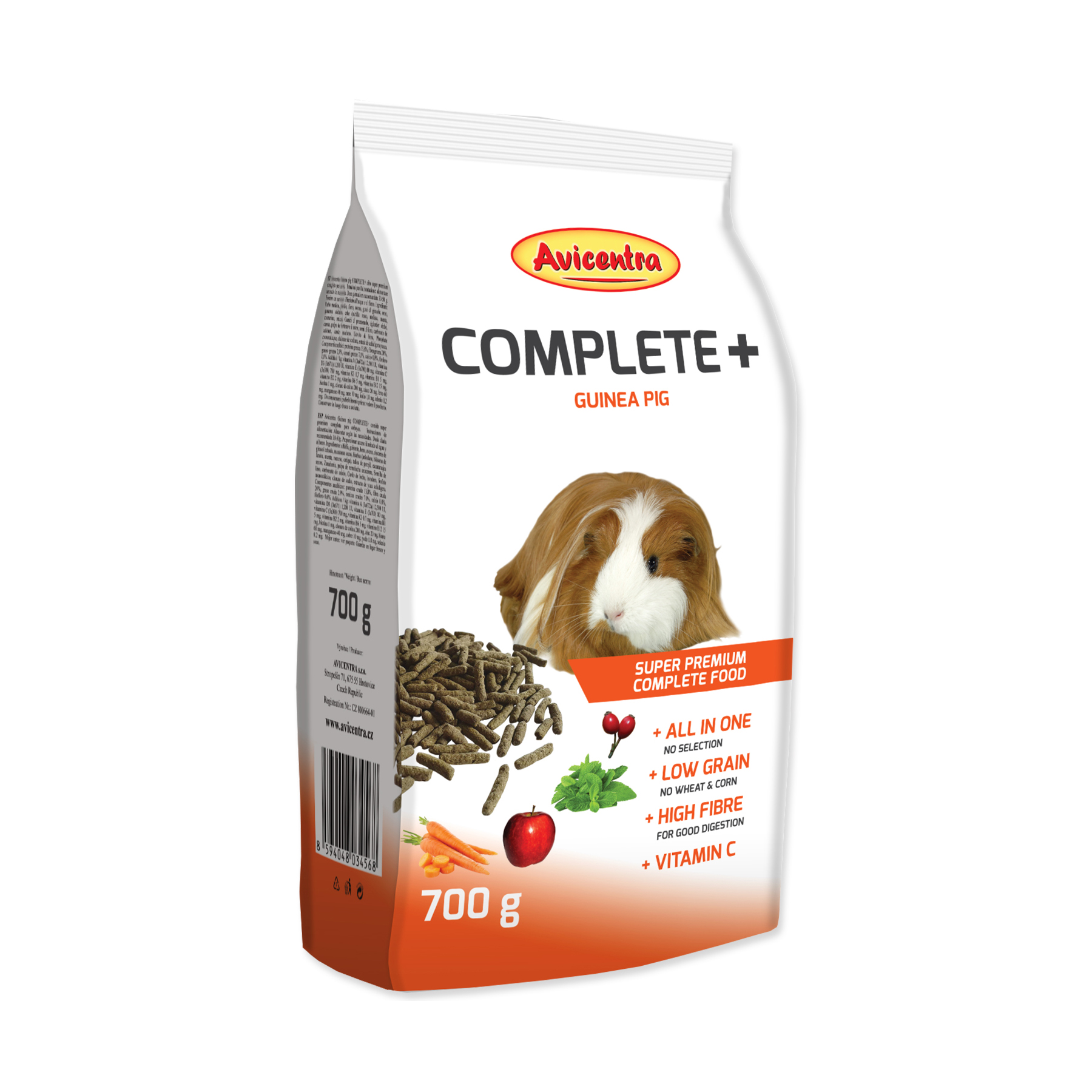 Avicentra Krmivo COMPLETE+ morče 700 g Avicentra