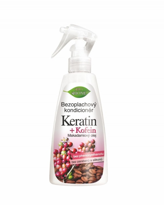 BIO BIONE Keratin + Kofein Bezoplachový kondicionér ve spreji 260 ml BIO BIONE