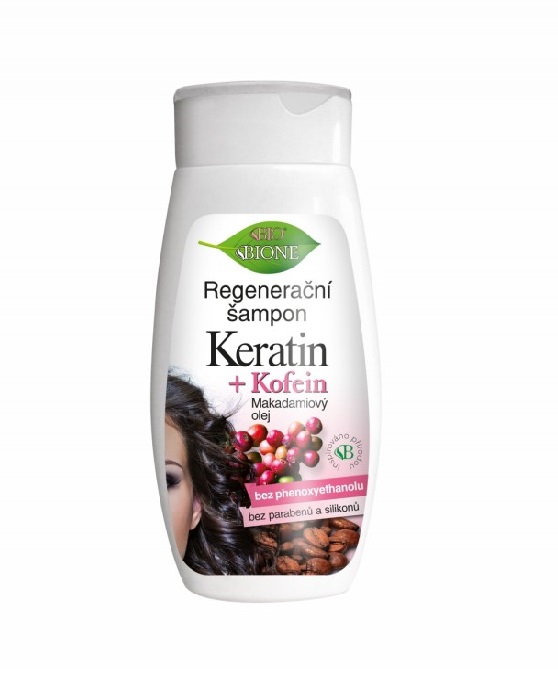 BIO BIONE Keratin + Kofein Regenerační šampon 260 ml BIO BIONE