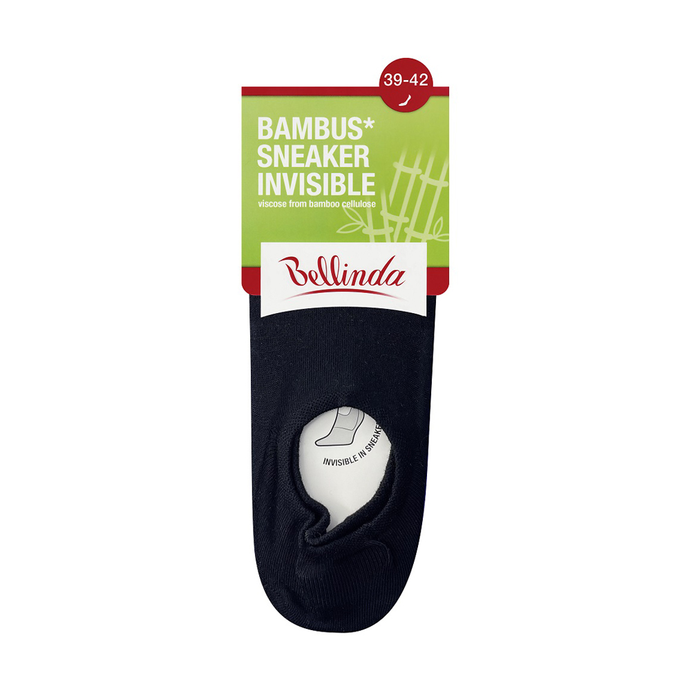 Bellinda Bambus sneaker invisible vel. 39/42 dámské a pánské ponožky 1 pár černé Bellinda