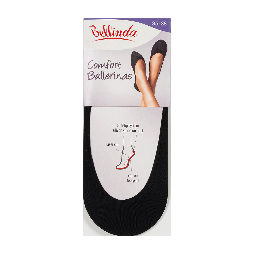 Bellinda Comfort Ballerinas vel. 35/38 dámské bavlněné balerínky 1 pár černé Bellinda