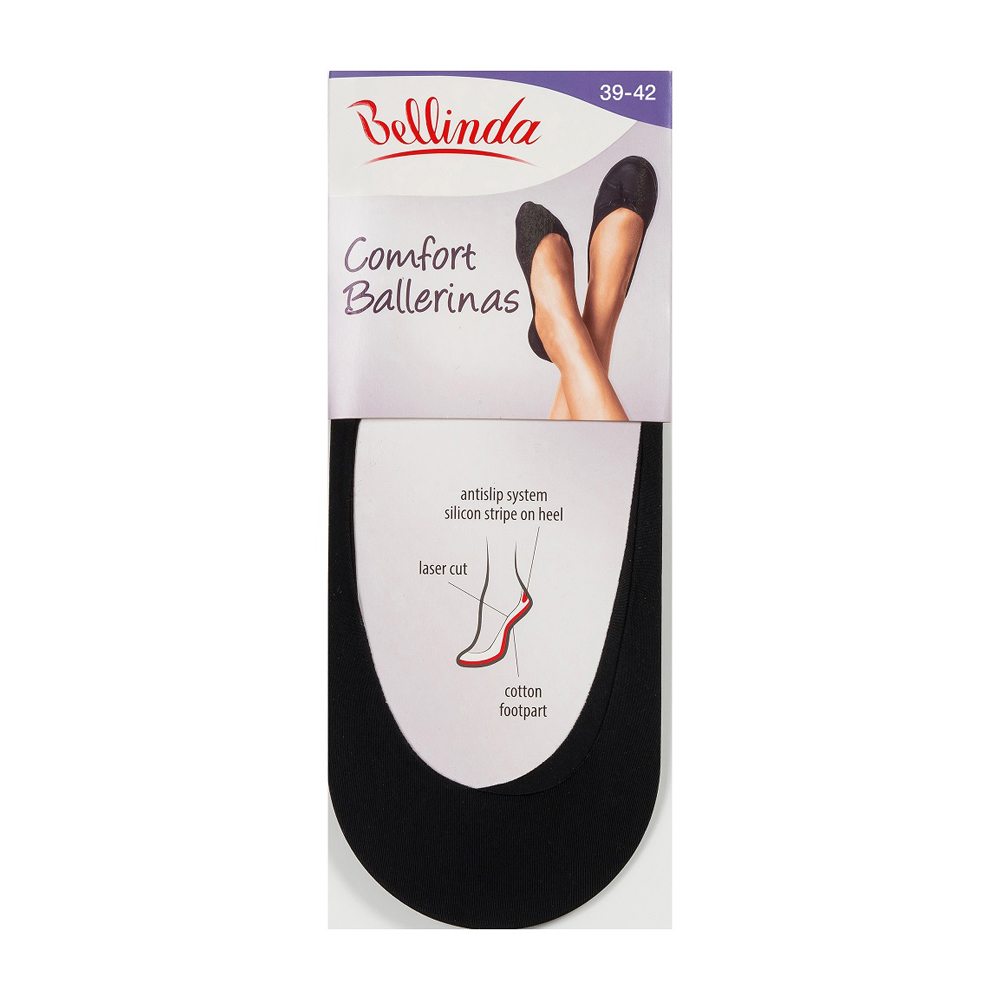 Bellinda Comfort Ballerinas vel. 39/42 dámské bavlněné balerínky 1 pár černé Bellinda