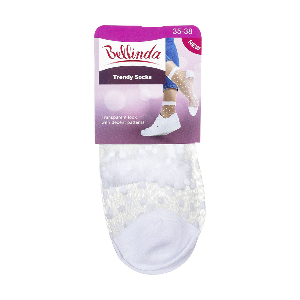 Bellinda Dámské punčochové ponožky s puntíky vel. 35/38 1 pár bílé Bellinda
