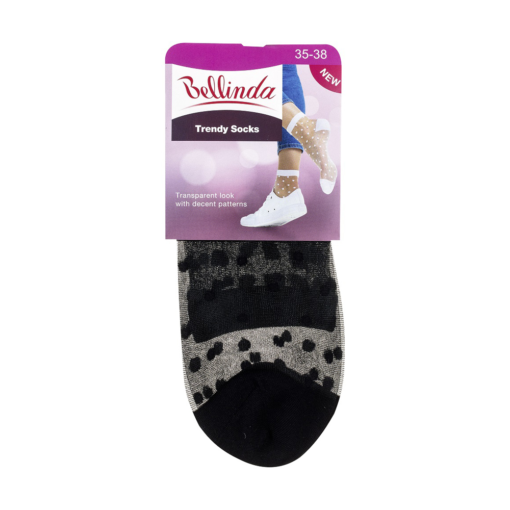Bellinda Dámské punčochové ponožky s puntíky vel. 35/38 1 pár černé Bellinda