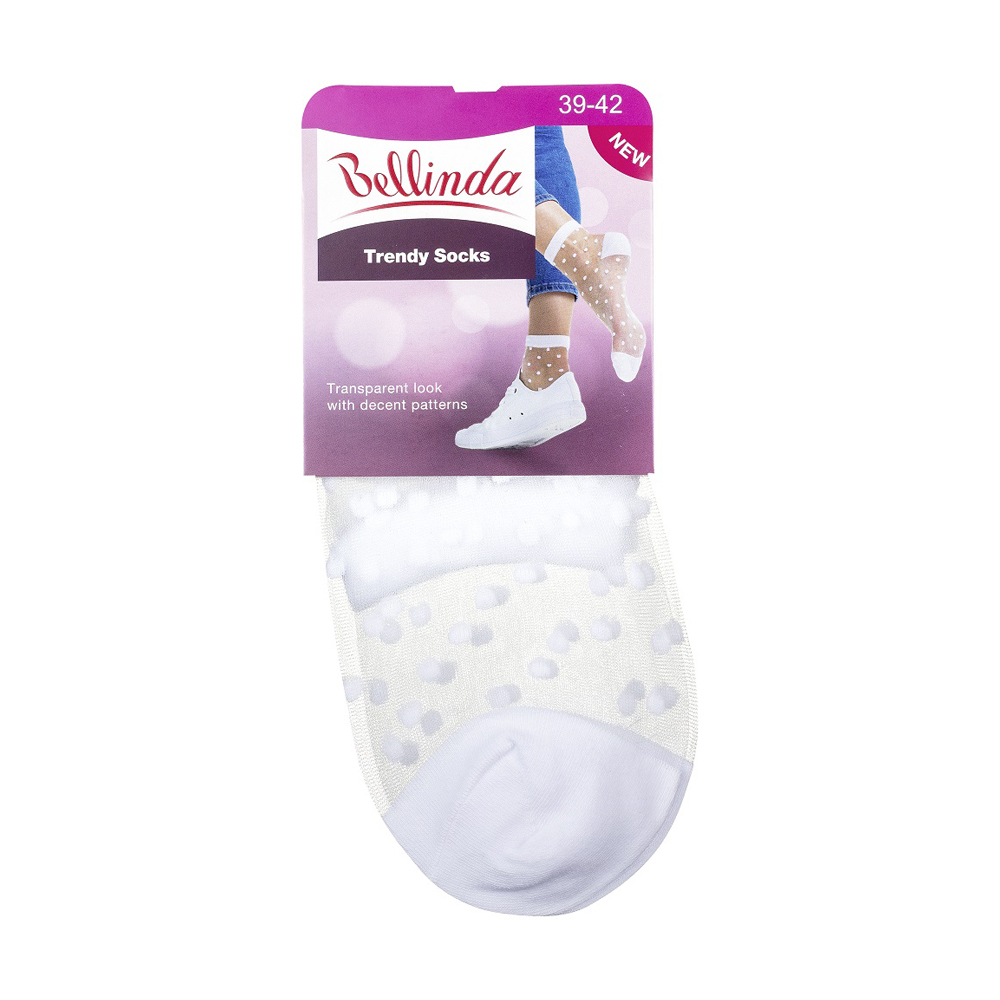 Bellinda Dámské punčochové ponožky s puntíky vel. 39/42 1 pár bílé Bellinda