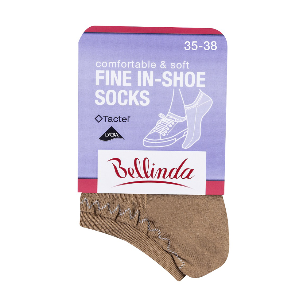 Bellinda FINE IN-SHOE vel. 35/38 dámské kotníkové ponožky 1 pár tělové Bellinda