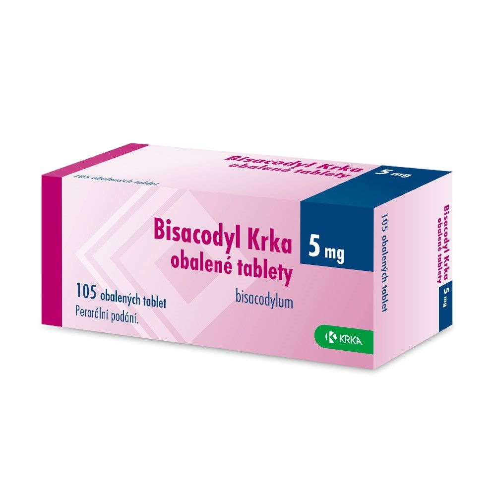 Bisacodyl Krka 5 mg 105 obalených tablet Bisacodyl Krka