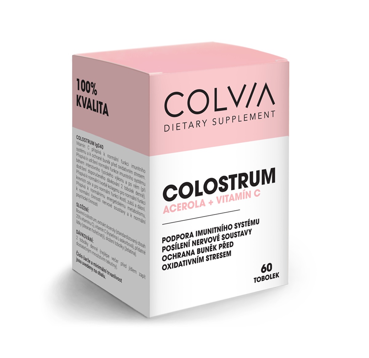 COLVIA Colostrum + Acerola + vitamín C 60 tobolek COLVIA