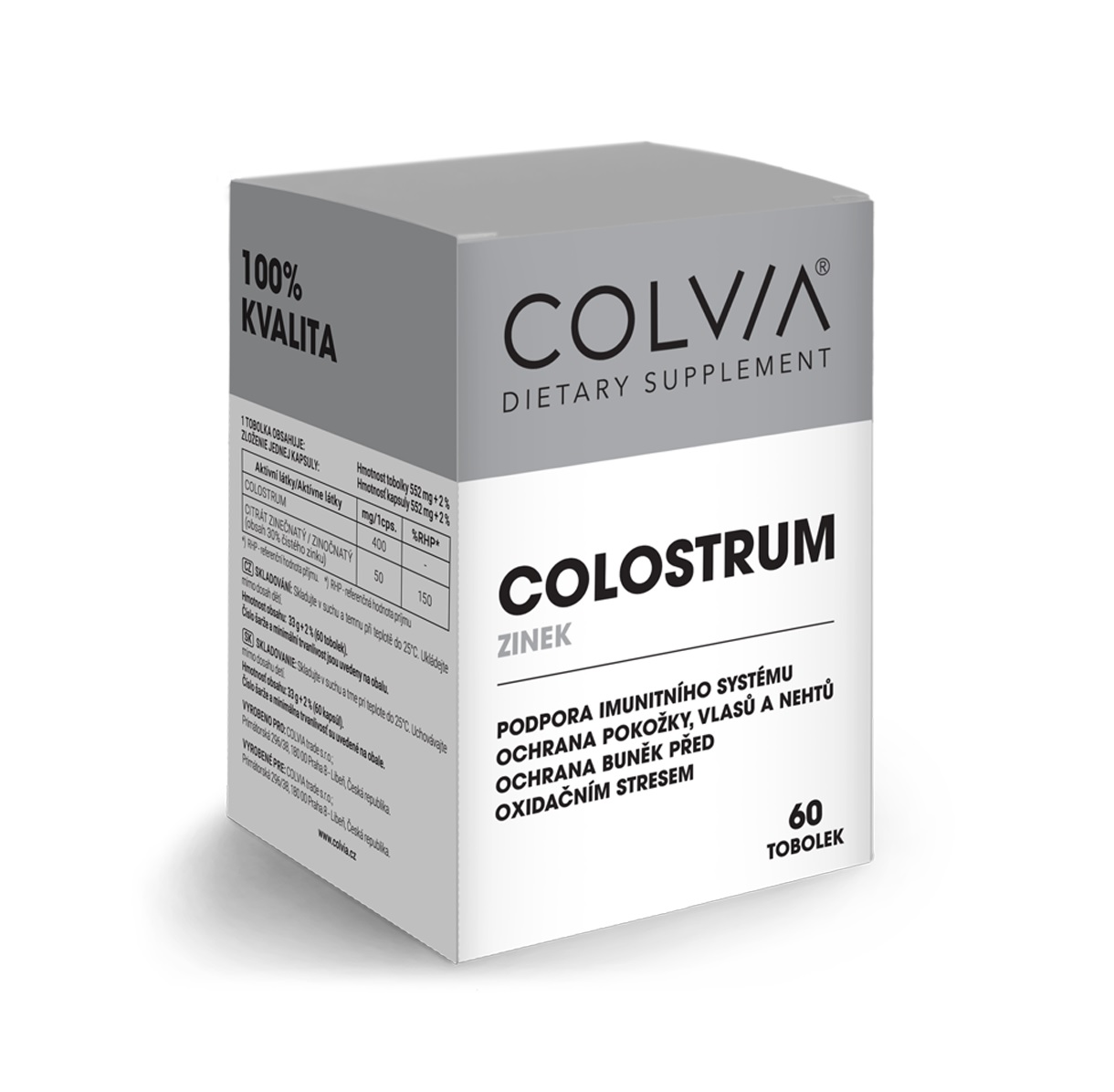 COLVIA Colostrum + Zinek 60 tobolek COLVIA