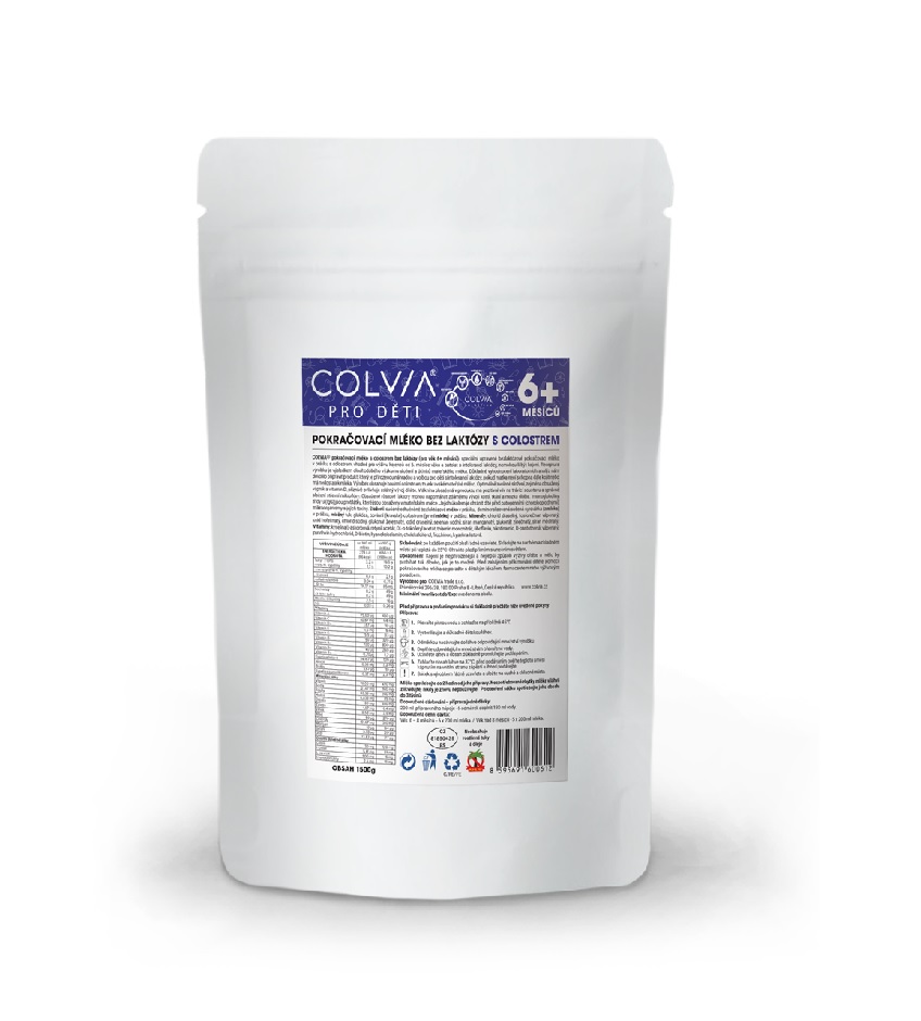 COLVIA Pokračovací mléko bez laktózy 6m+ 1500 g COLVIA