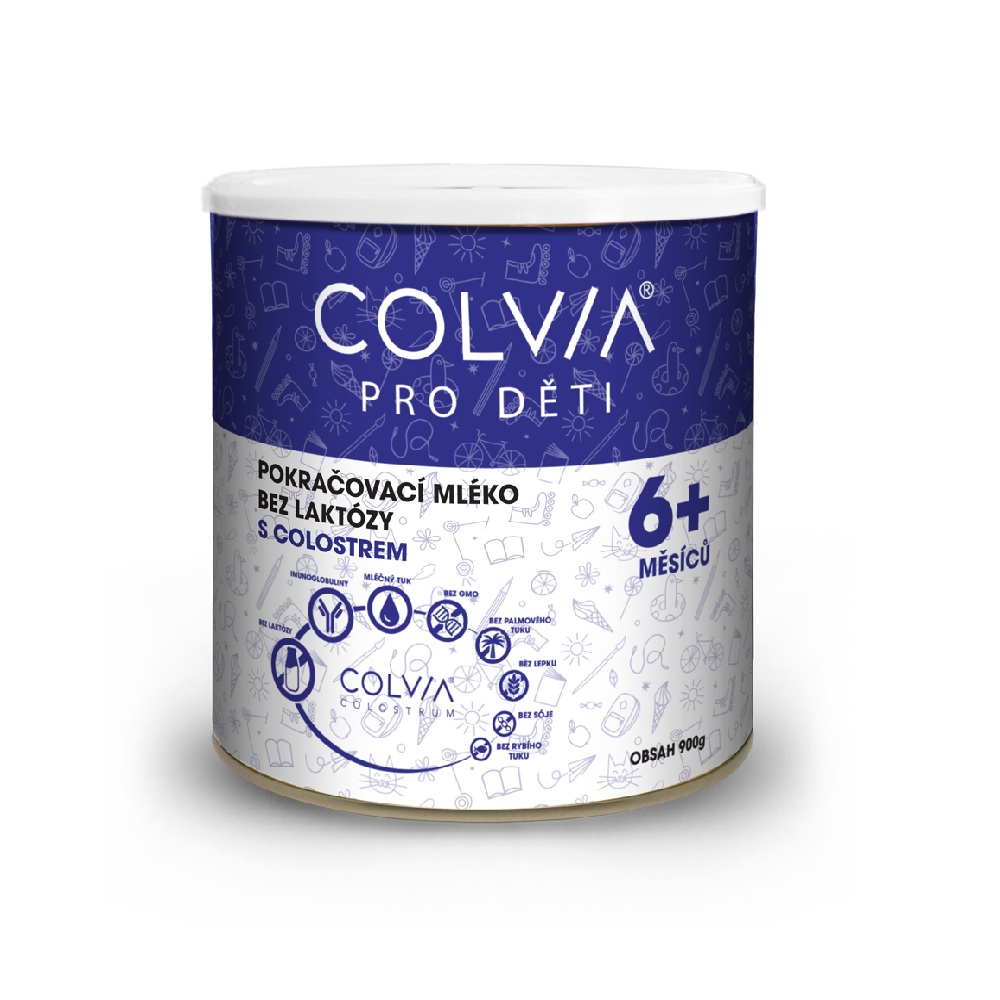 COLVIA Pokračovací mléko bez laktózy 6m+ 900 g COLVIA