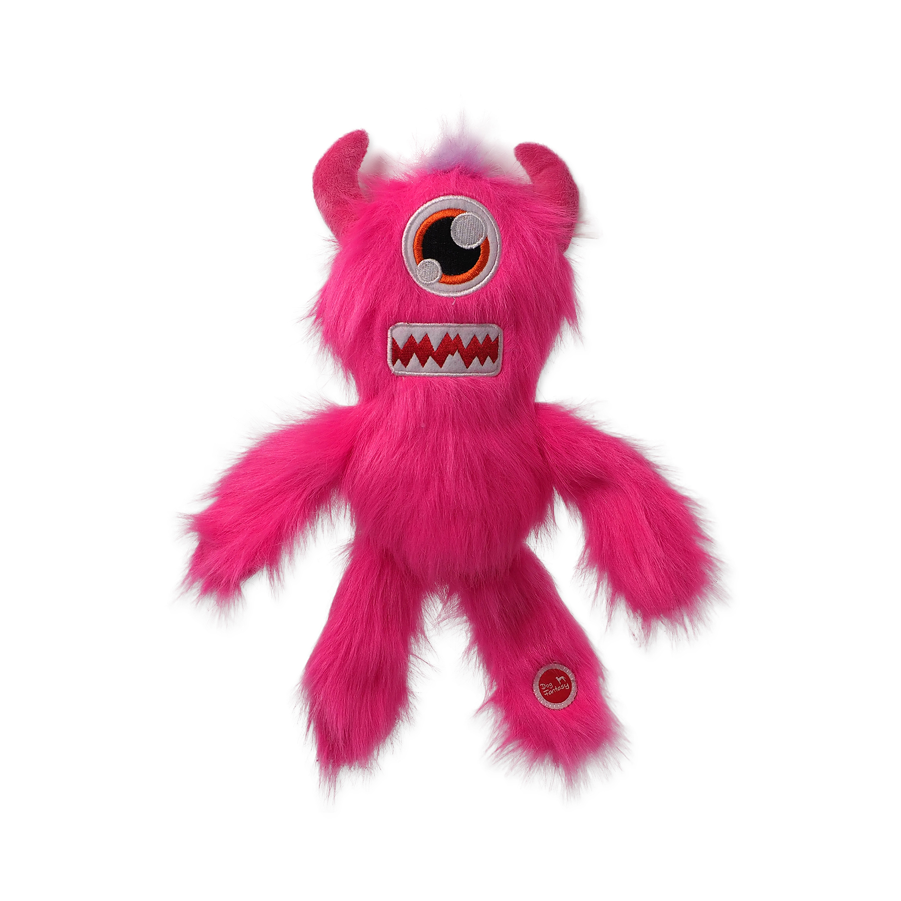 Dog Fantasy Hračka Monsters strašidlo pískací jednooké růžové 35 cm Dog Fantasy