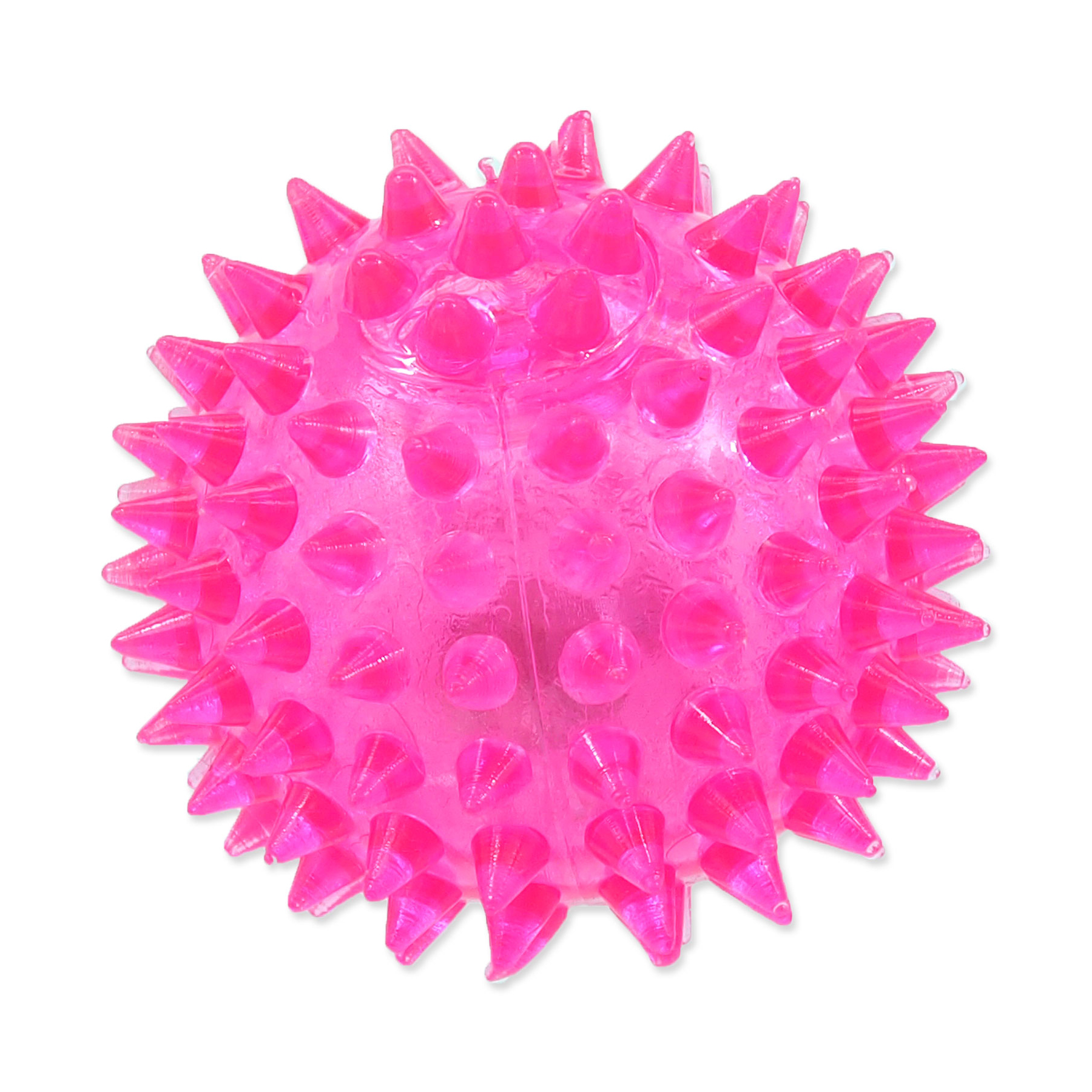 Dog Fantasy Hračka míček LED růžový 6 cm Dog Fantasy