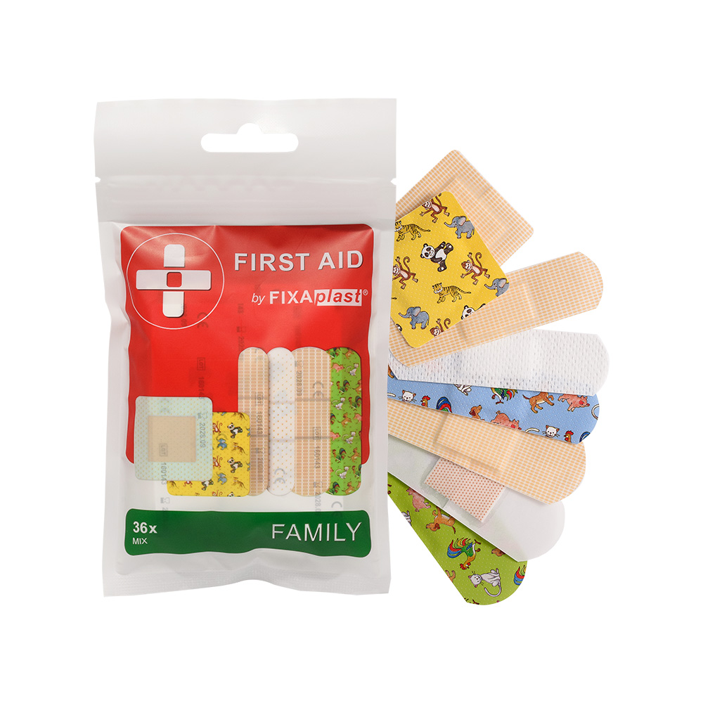 Fixaplast FIRST AID Family MIX náplasti 36 ks Fixaplast