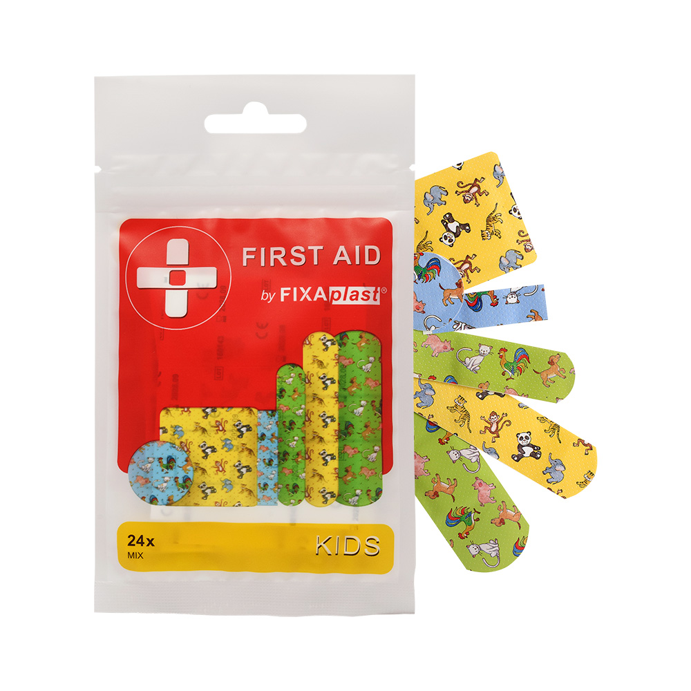 Fixaplast FIRST AID Kids MIX náplasti 24 ks Fixaplast