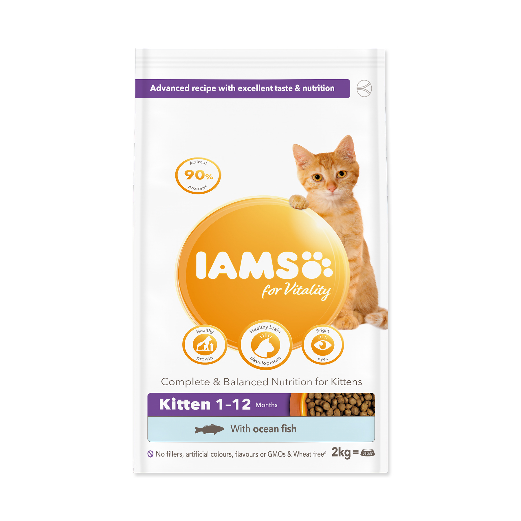 IAMS Cat Kitten Ocean Fish granule 2 kg IAMS