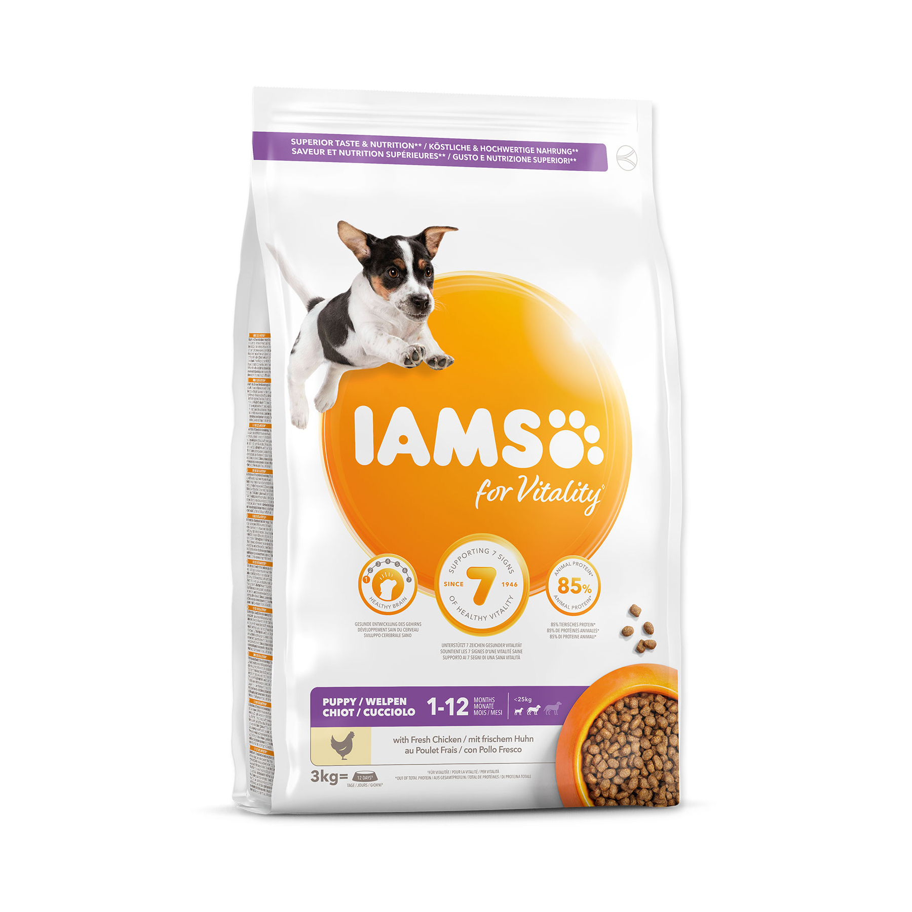 IAMS Dog Puppy Small & Medium Chicken granule 3 kg IAMS