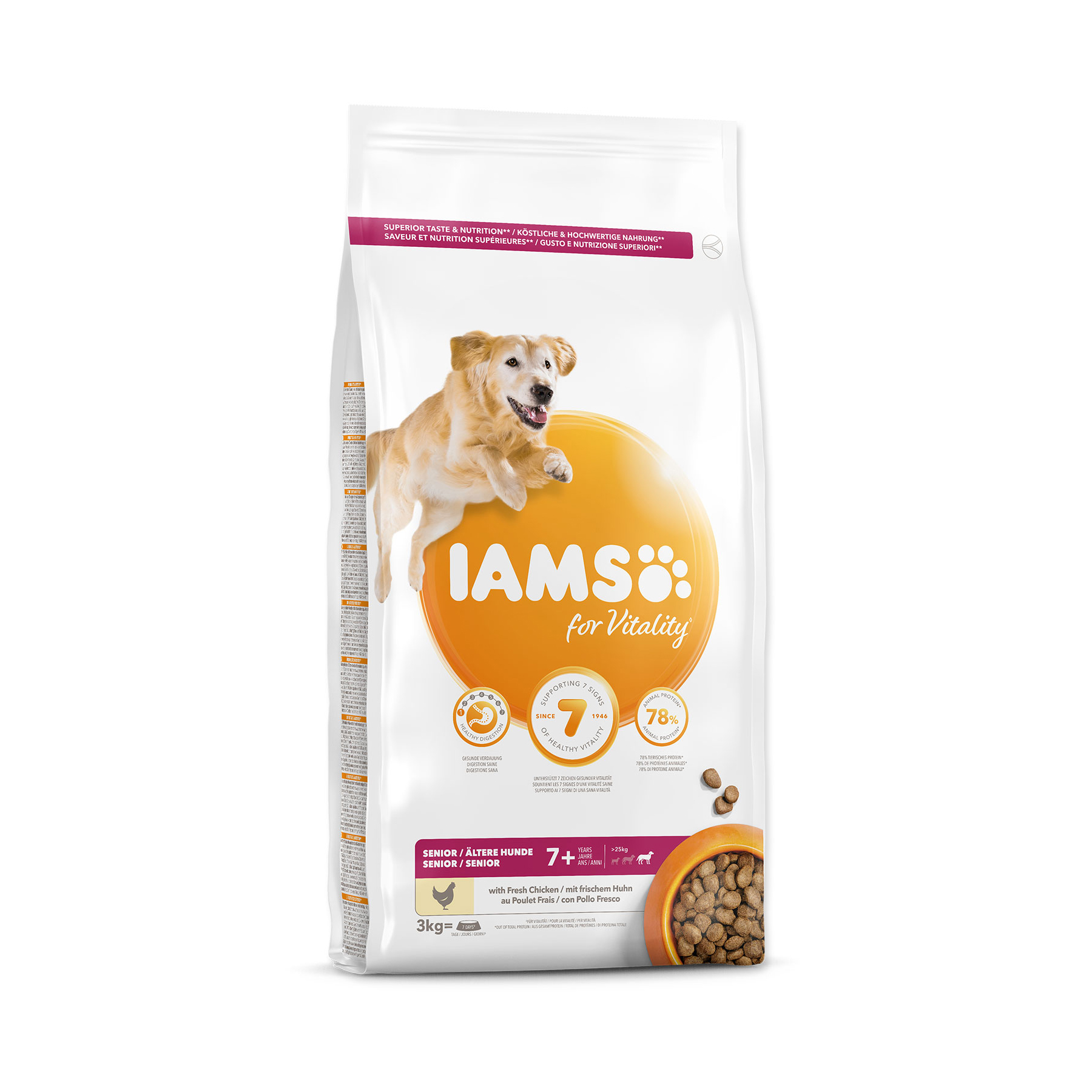 IAMS Dog Senior Large Chicken granule 3 kg IAMS