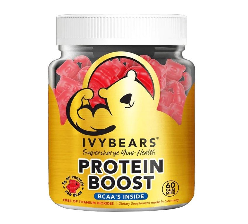 IvyBears Protein Boost vitamíny pro zlepšení výkonu 60 ks IvyBears